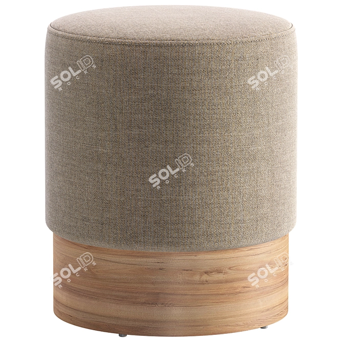 Silver Base Domane Pouf Mitts 3D model image 3