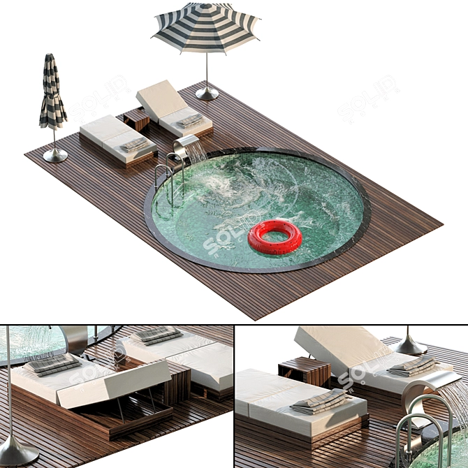 Luxury 3D Pool Design Service 3D model image 1