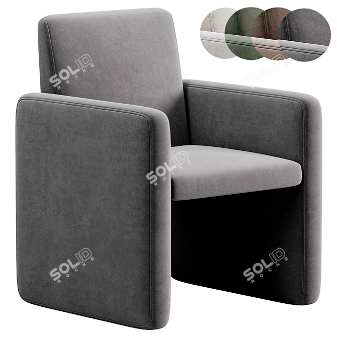 Elegant Kima Dining Chair 3D model image 4