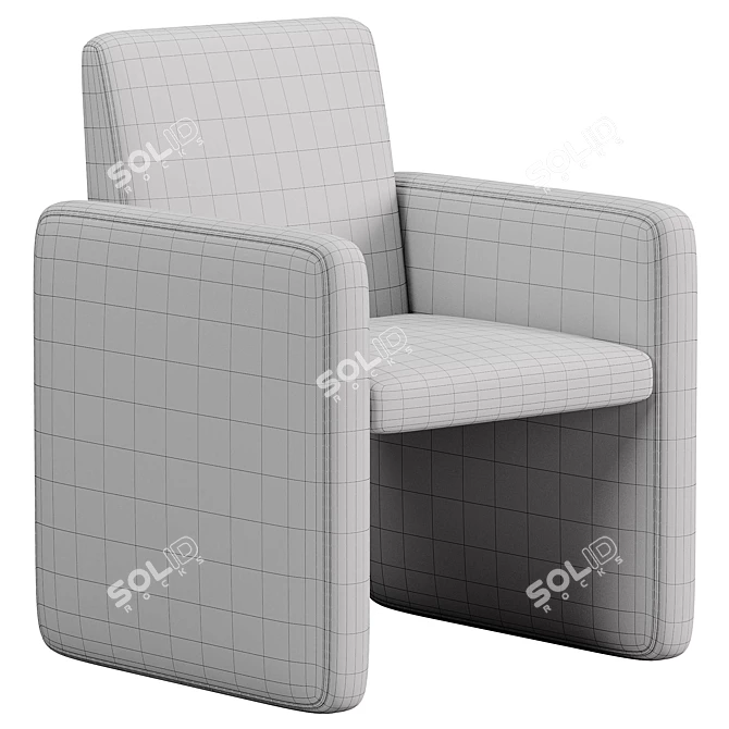 Elegant Kima Dining Chair 3D model image 5