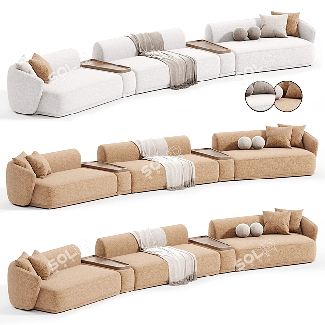 Modern RENE Sofa: Meridiani Collection 3D model image 3