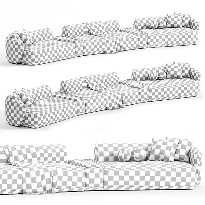 Modern RENE Sofa: Meridiani Collection 3D model image 4