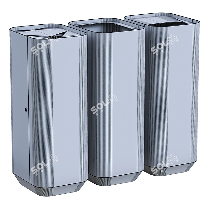 Sleek Trash Can Model Corona 3D model image 4