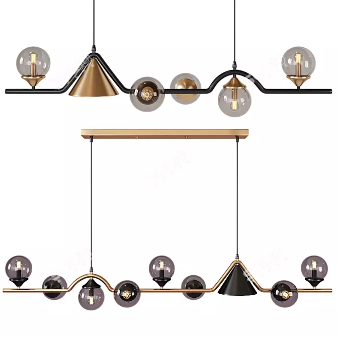 Melody Chandelier 9-Light Pendant 3D model image 1