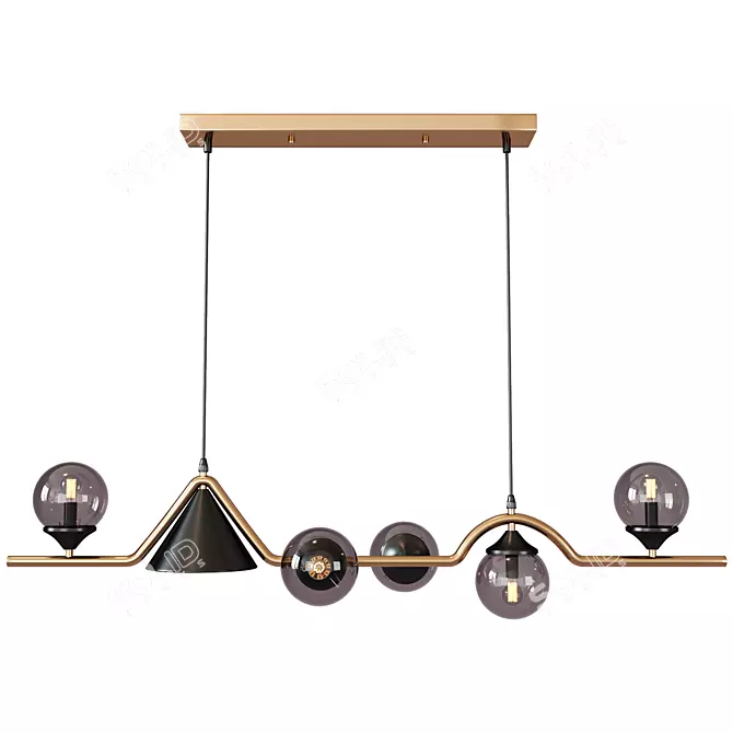 Melody Chandelier 9-Light Pendant 3D model image 3