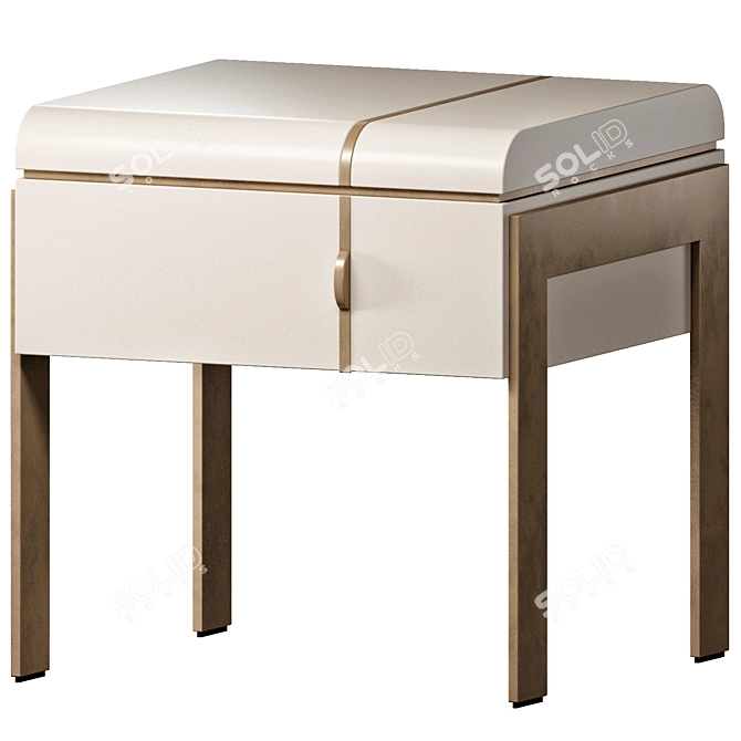 Carpanese Home Althea Nightstand: Elegant Bedside Storage 3D model image 1