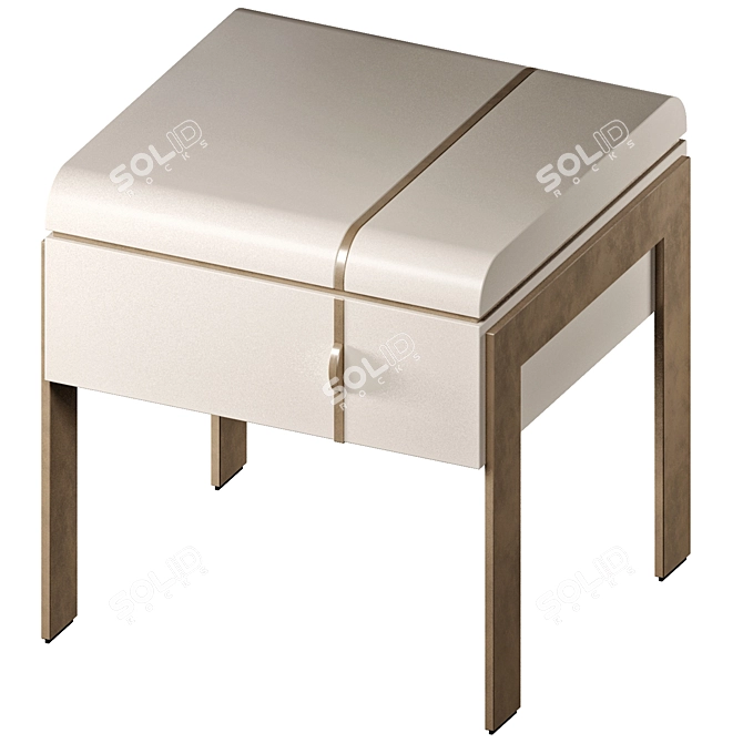 Carpanese Home Althea Nightstand: Elegant Bedside Storage 3D model image 2