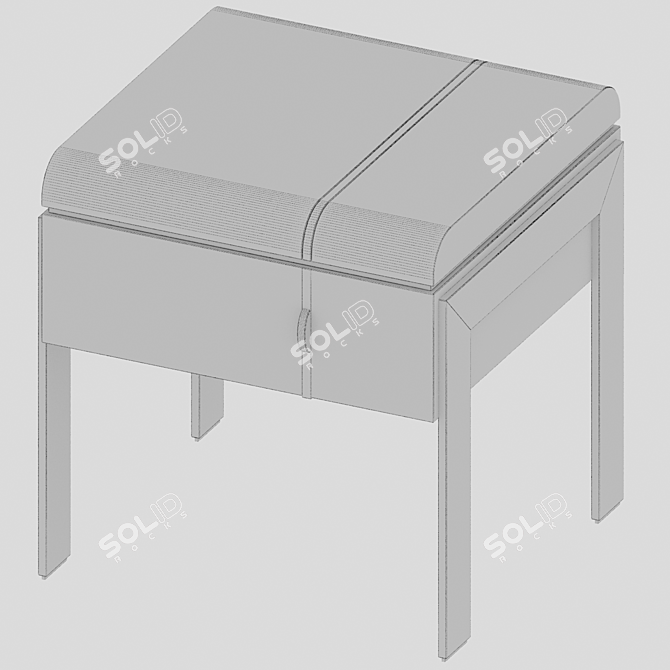 Carpanese Home Althea Nightstand: Elegant Bedside Storage 3D model image 3