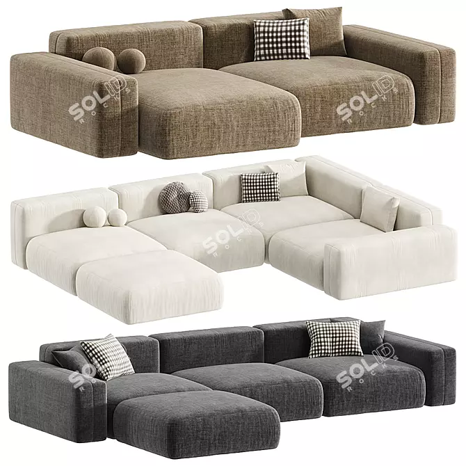 Modular Sofa BON ONE 33 3D model image 2