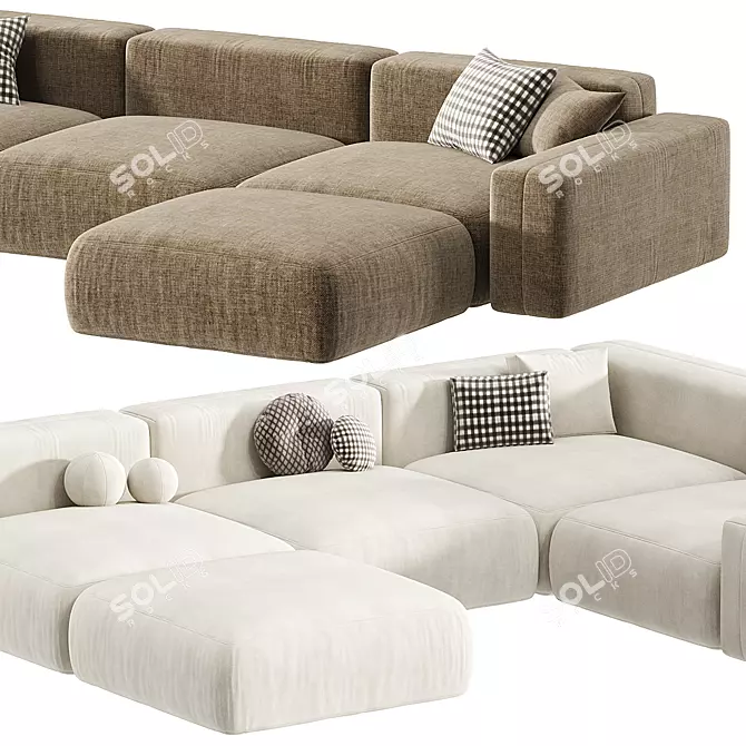 Modular Sofa BON ONE 33 3D model image 3