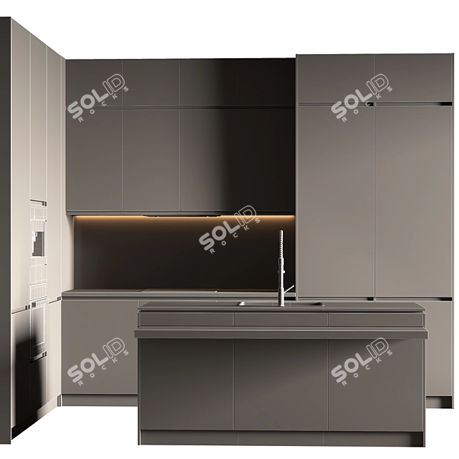 Spacious Kitchen_59 3D Model 3D model image 2