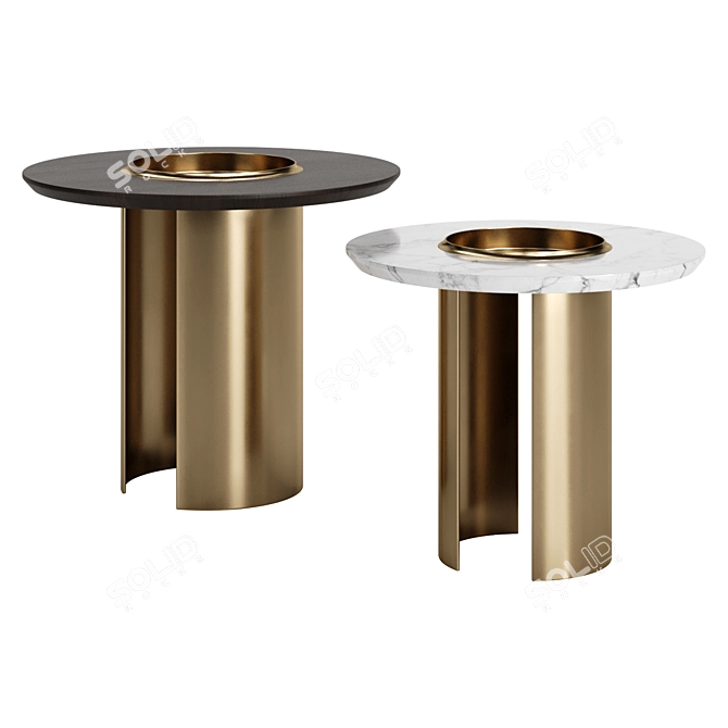 Sleek Janus Side Tables Set 3D model image 2