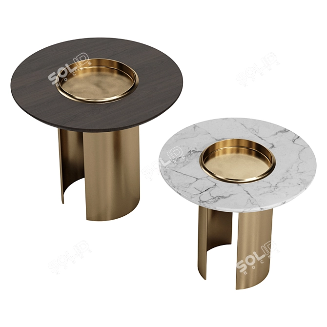 Sleek Janus Side Tables Set 3D model image 3