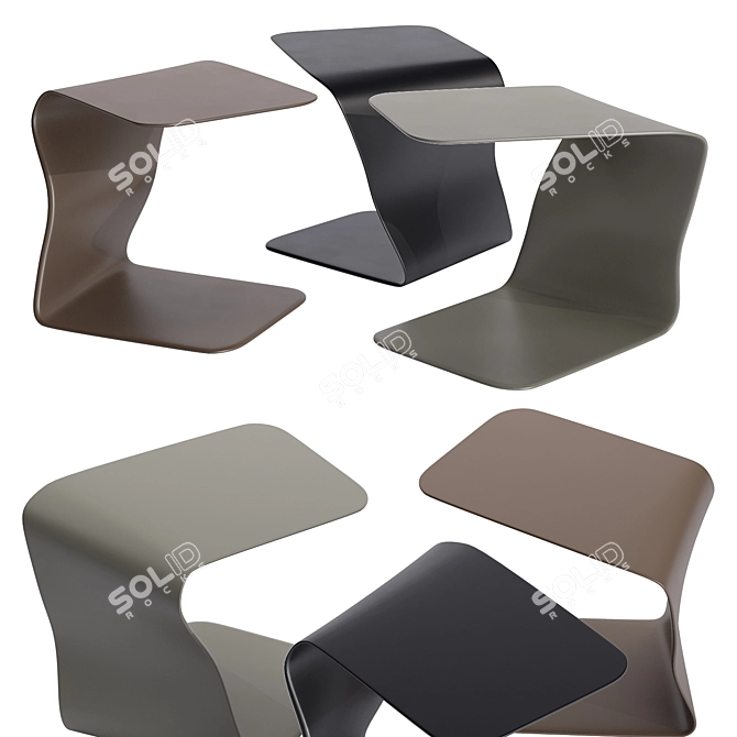 Modern Duffy Side Tables Set 3D model image 1