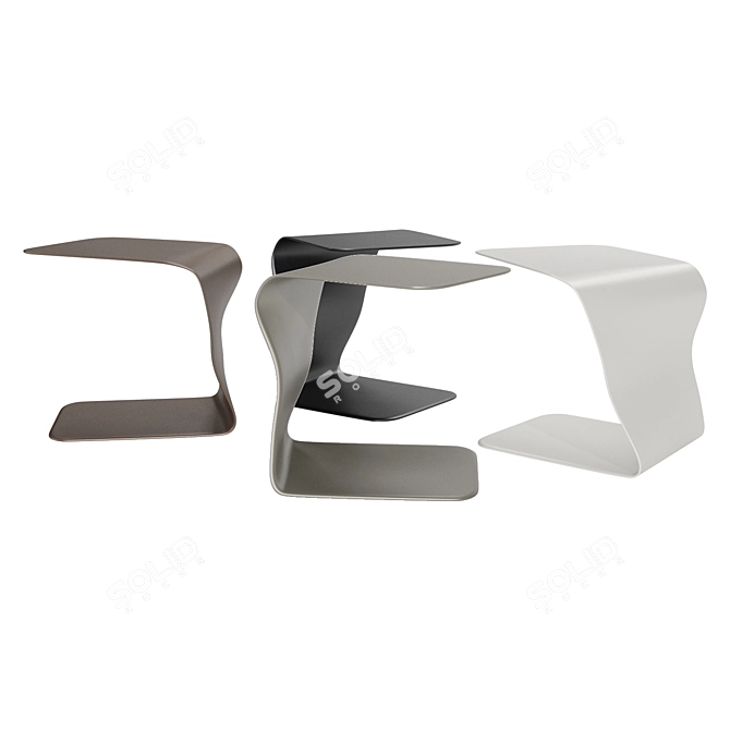 Modern Duffy Side Tables Set 3D model image 3