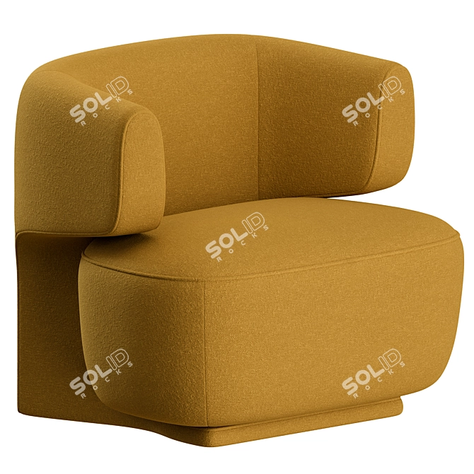 French designer Pierre Frey Armchair 3D model image 1