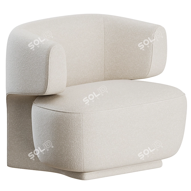 French designer Pierre Frey Armchair 3D model image 2