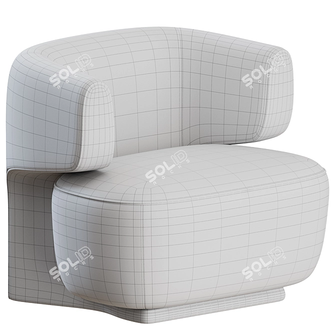 French designer Pierre Frey Armchair 3D model image 4