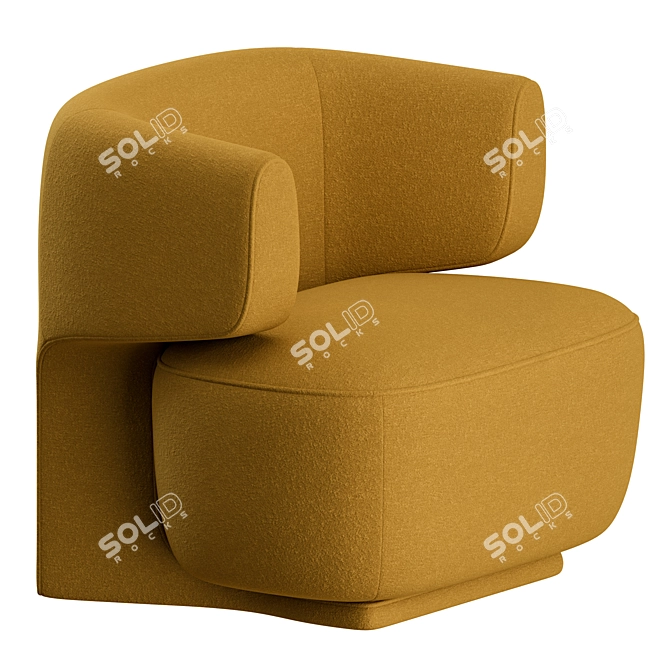 French designer Pierre Frey Armchair 3D model image 5