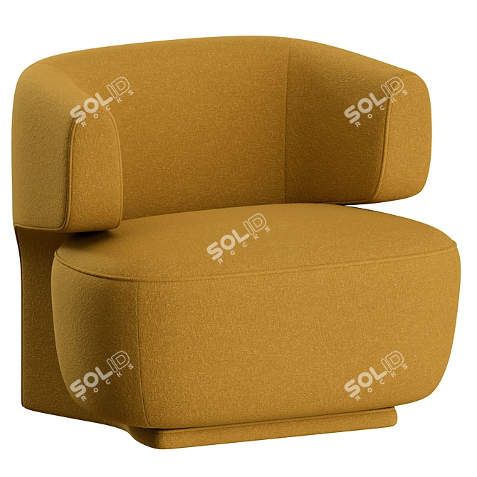 French designer Pierre Frey Armchair 3D model image 7