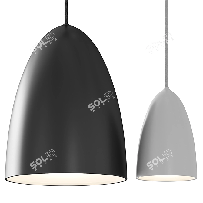 Adjustable Pendant Light with Splines 3D model image 1