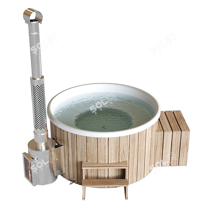 Luxury Spa Bathing Tub 3D model image 3