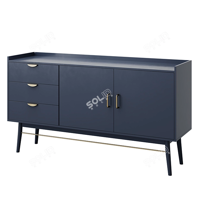 PENELOPE Dark Blue Sideboard Cabinet 3D model image 1