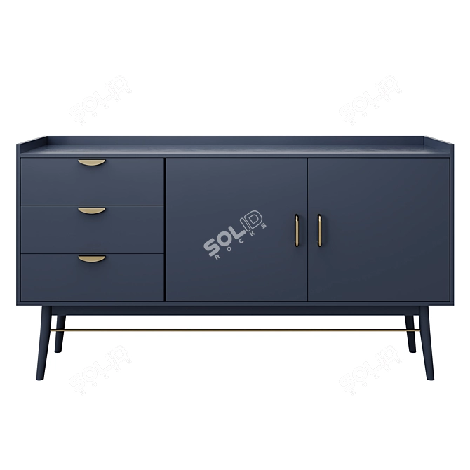 PENELOPE Dark Blue Sideboard Cabinet 3D model image 2