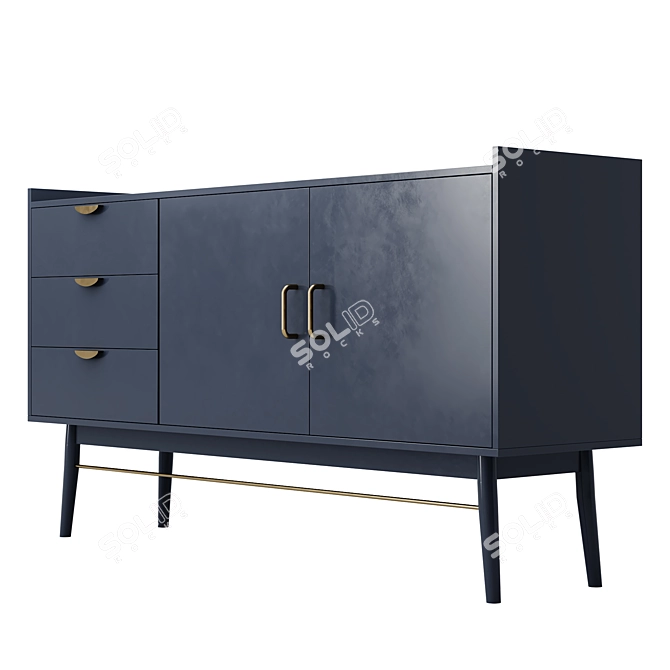 PENELOPE Dark Blue Sideboard Cabinet 3D model image 3