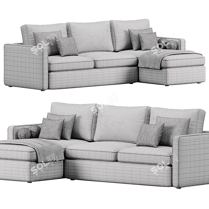 Modern Corner Sofa by Lavsit 3D model image 4