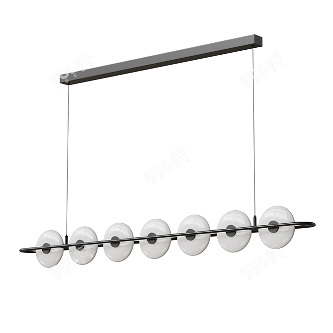 Modern LED Disk Floor Lamp 3D model image 1