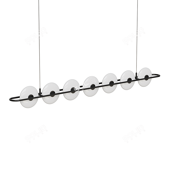 Modern LED Disk Floor Lamp 3D model image 2