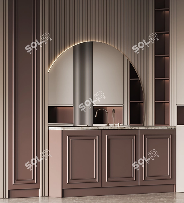 Modern Bathroom Furniture Set 24 3D model image 4