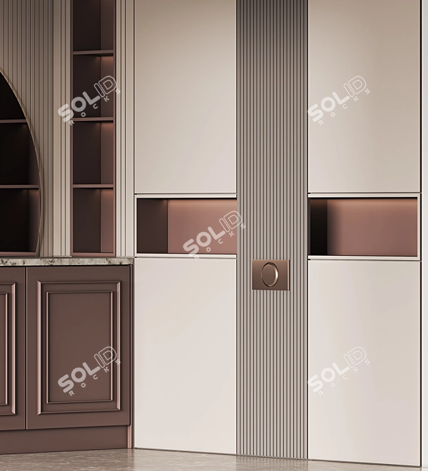 Modern Bathroom Furniture Set 24 3D model image 7