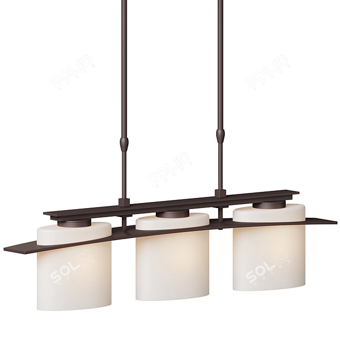 Sleek Linear Pendant Light 3D model image 4