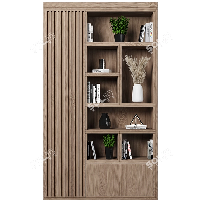 Modular Storage Rack & Bookcase 3D model image 1