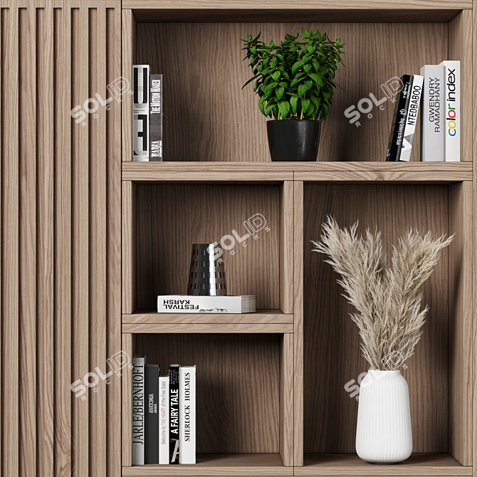 Modular Storage Rack & Bookcase 3D model image 3