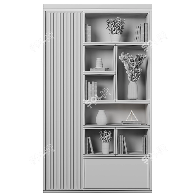 Modular Storage Rack & Bookcase 3D model image 4