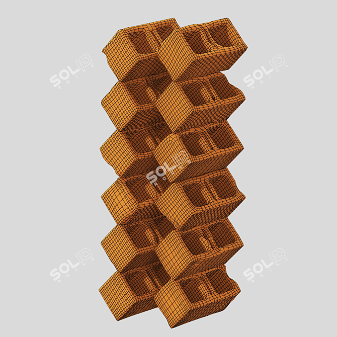 Luxury Stone Textured Decor Model 3D model image 6