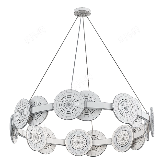 Elegant Samiya Chandelier Design 3D model image 2