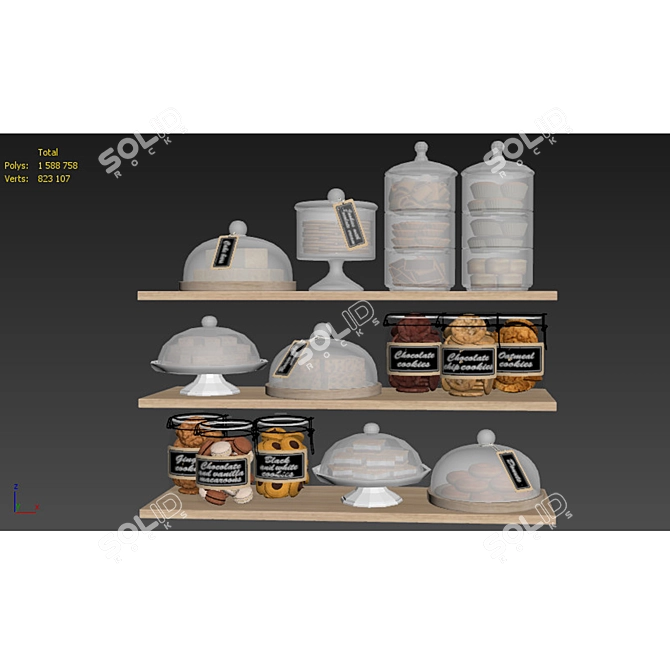 Bakery & Biscuit 3D Set 3D model image 8