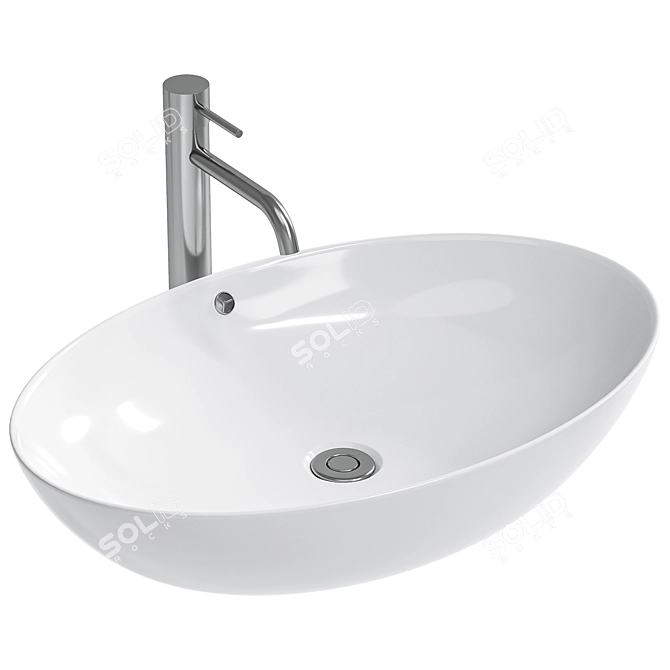 BELBAGNO BB1104 Countertop Sink 3D model image 1