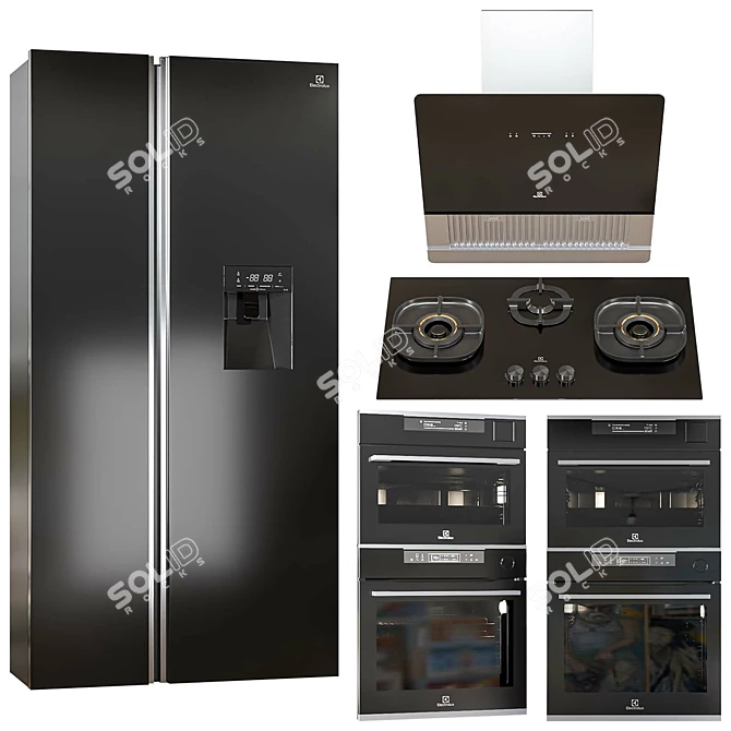 Electrolux Kitchen Appliance Set 3D model image 1
