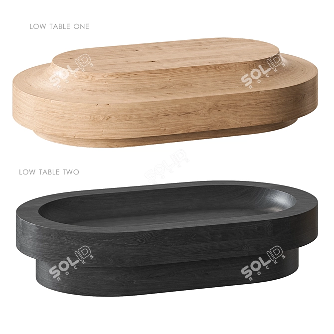 Benni Allan Low Table Collection 3D model image 1