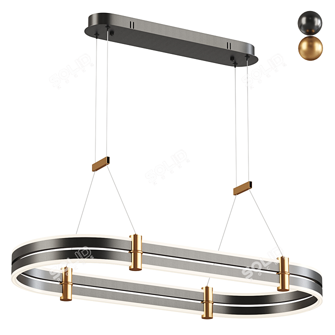 Zortes DUBLE-R Pendant Light 3D model image 1