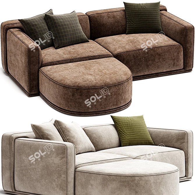 Modern 2017 Sofa CTS SALOTTI 3D model image 3