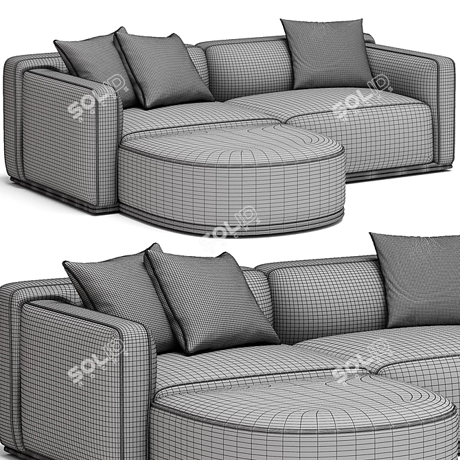 Modern 2017 Sofa CTS SALOTTI 3D model image 5