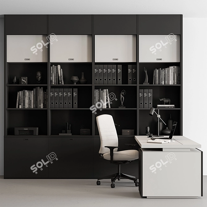 Executive Boss Desk - Modern Office 3D model image 1