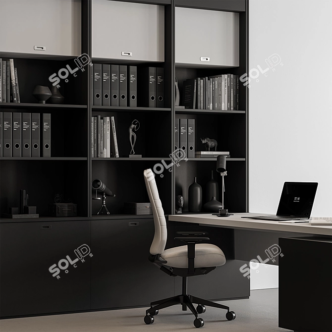 Executive Boss Desk - Modern Office 3D model image 2