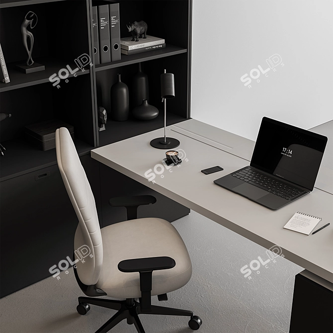 Executive Boss Desk - Modern Office 3D model image 3